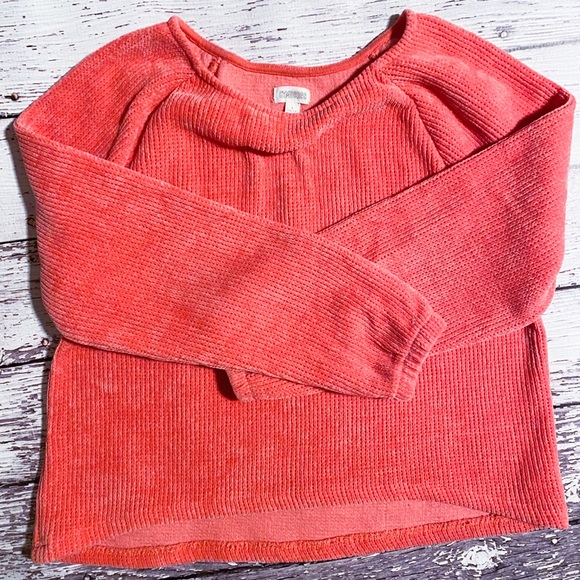 Gymboree Girls Coral Cropped Sweater - Picture 1 of 2